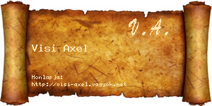 Visi Axel névjegykártya